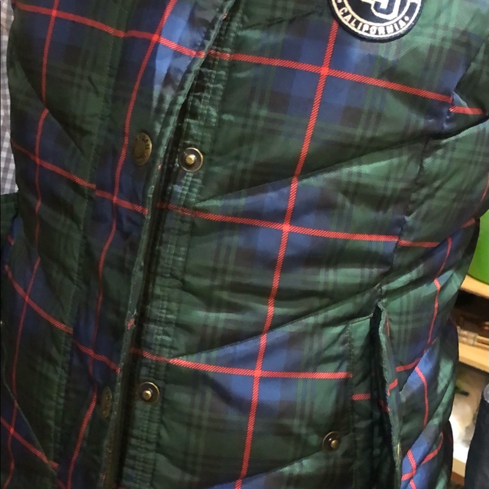 WHO.A.U Check Pattern Puff Vest Large - Picture 5 of 8